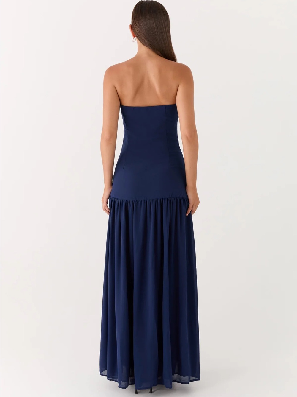 Strapless Navy Maxi Dress - Picture 2 of 4